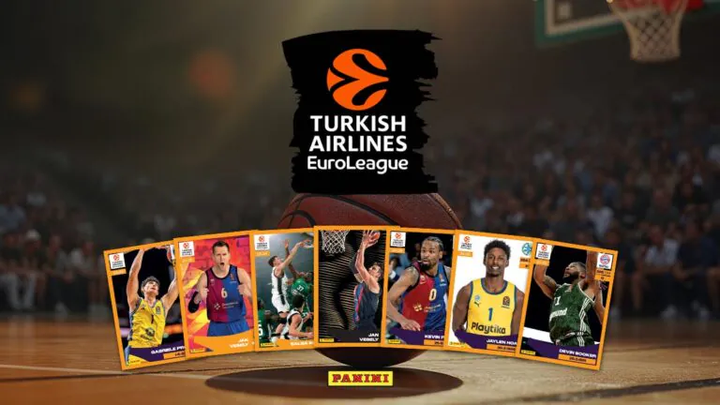 Набір колекційних карток Panini Euroleague 2025: Display of 50 Packs 105881 (8051708023084) - зображення 6