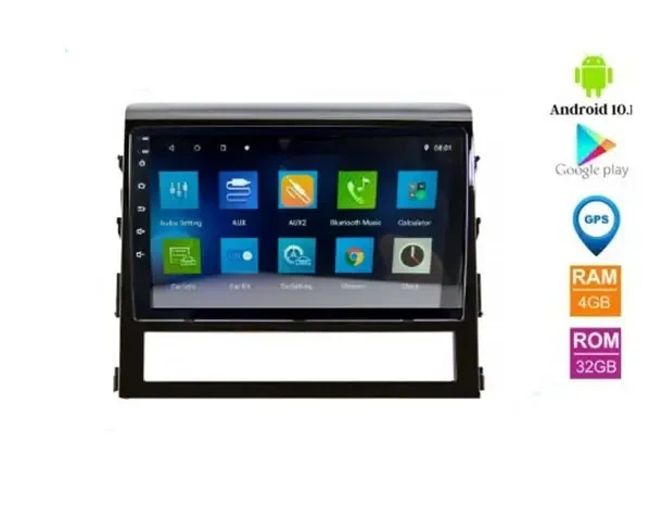 Штатна автомагнітола з навігацією Gps для автомобілів Toyota Land Cruiser 200 2016 9 дюймів Android 10.1 - зображення 2
