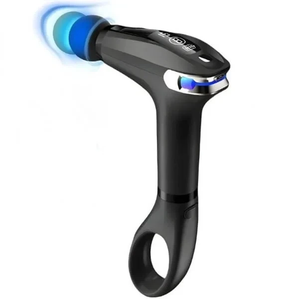 Портативный ручной массажёр пистолет с 4 насадками Fascial gun HB 005 Массажный вибрационный пистолет - изображение 6