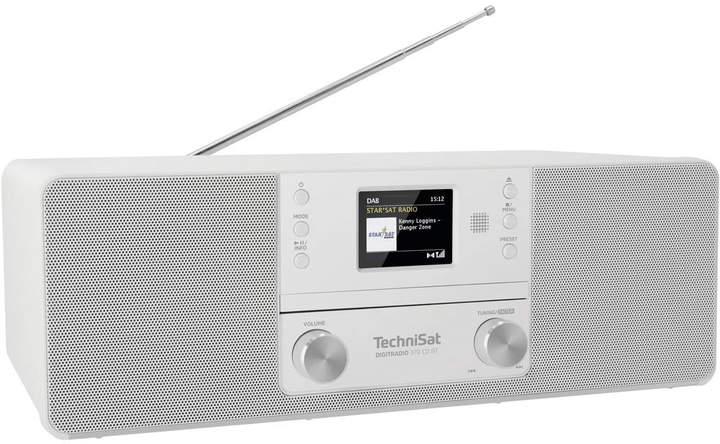 Радіоприймач TechniSat Digitradio 370 CD BT DAB+ White (0001/3948) - зображення 2