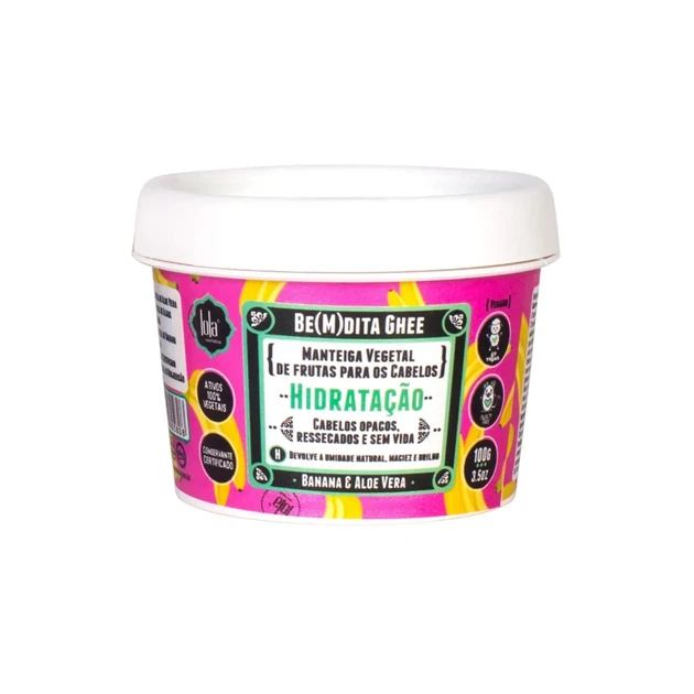 Зволожуюча маска для волосся Lola From Rio Be(M)dita Ghee Hidratação Banana e Aloe Vera, 100 г - Фото 1 Зволожуюча маска для волосся Lola From Rio Be(M)dita Ghee Hidratação Banana e Aloe Vera, 100 г - зображення 1