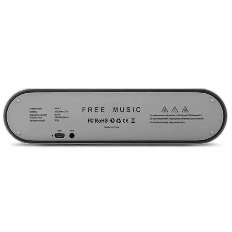 Портативна колонка AWEI Y220, BT4.2, AUX, 6W, 2000mAh, 5h, black - зображення 2