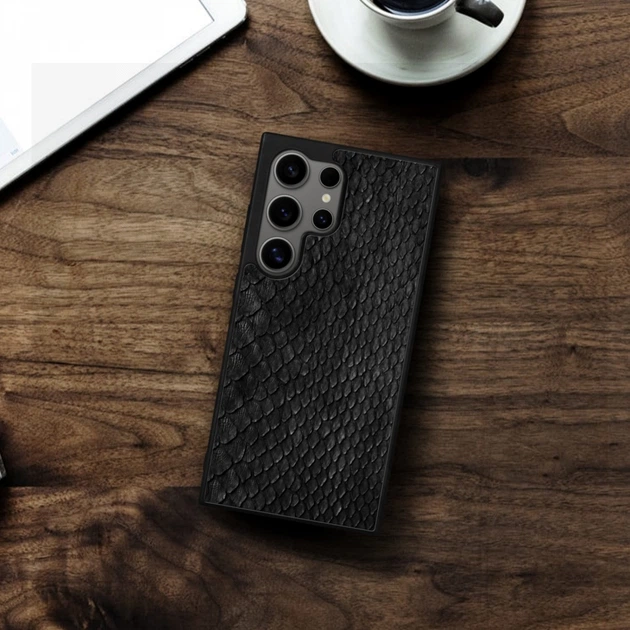 Накладка SkinBacker Mini Python Scales для Samsung Galaxy S24 Ultra Чорний (79550) - зображення 4