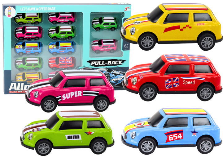 Zestaw autek Lean Toys Resoraki z napędem (18856) 12 szt (5905991019701) - obraz 2