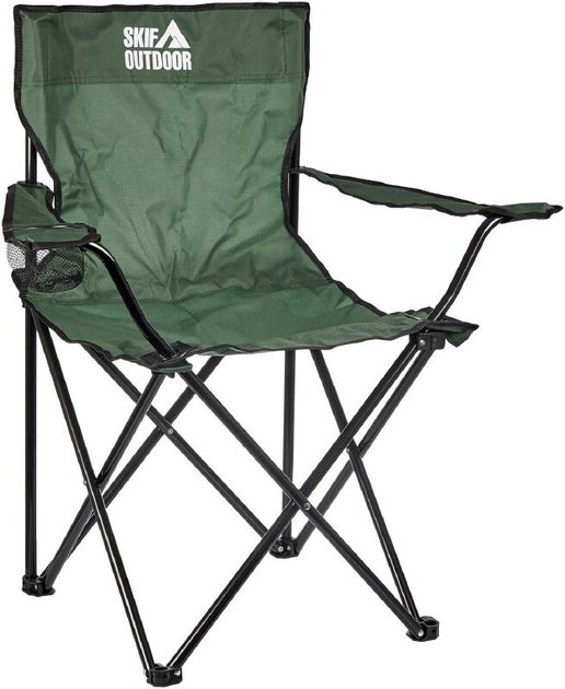 Кемпінговий розкладний стілець з підлокотниками SKIF Outdoor Comfort зелений ZF-S002G - Фото 1 Кемпінговий розкладний стілець з підлокотниками SKIF Outdoor Comfort зелений ZF-S002G - зображення 1