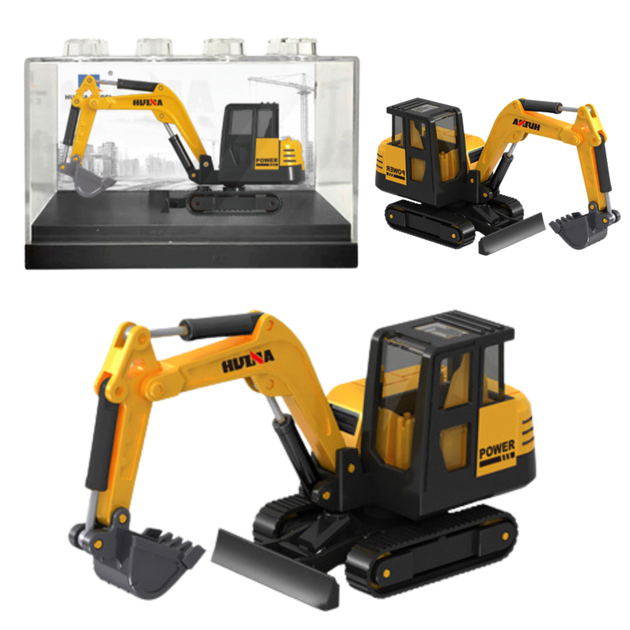 Koparka gąsienicowa Lean Toys Huina metalowa model kolekcjonerski 1:80 Żółta (22732) (5905991050810) - obraz 2