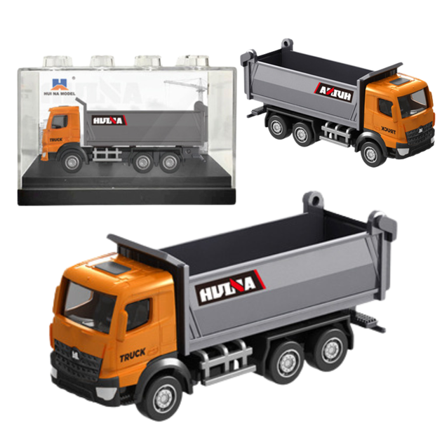 Wywrotka Lean Toys Huina metalowa model kolekcjonerski 1:80 Pomarańczowa (22730) (5905991050797) - obraz 2
