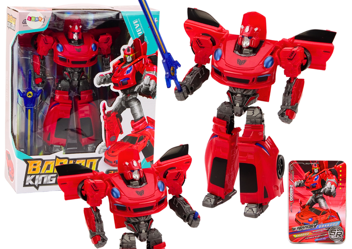 Auto-robot Lean Toys 2 w 1 transformacja w samochód sportowy Czerwony (18840) (5905991018957) - obraz 2