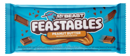 Молочний шоколад MrBeast Feastables Peanut Butter 60 г (1230000168021)