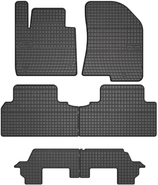 Комплект автомобільних килимків Frogum Basic El Toro для Kia Carens IV 3 rząd siedzeń 2013–2019 Чорний 2 шт (5907377541493) - зображення 1