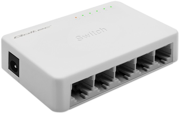 Комутатор Qoltec 5-Port Gigabit Desktop Switch (5901878522470) - зображення 2