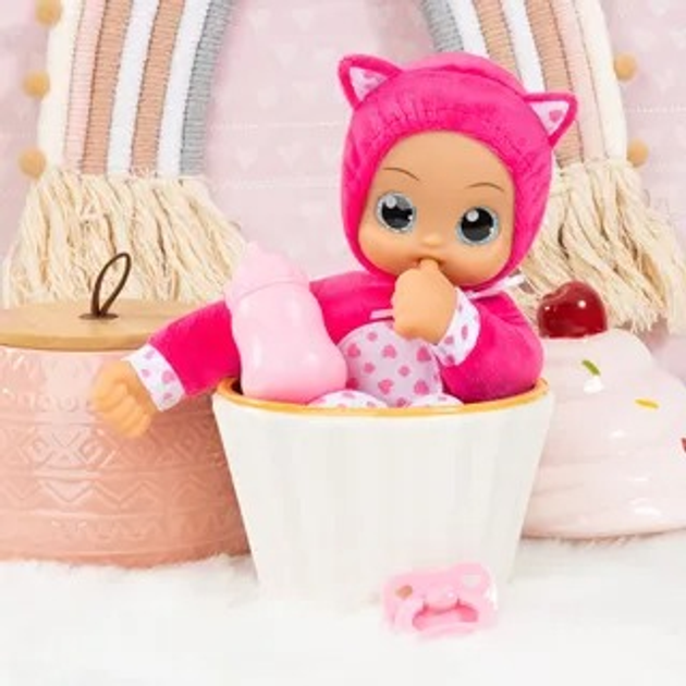 Lalka bobas Bayer Design Baby Angels Big eyes kotek z dźwiękami 30 cm 93028AD (4003336416534) - obraz 3