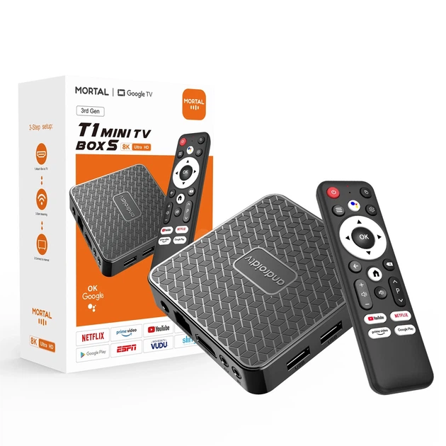 Смарт-приставка TV Box Mortal T1 2/16Гб Mini Android 14 с