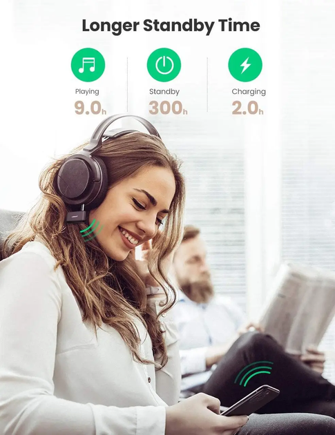 Bluetooth-ресивер UGREEN CM276 Bluetooth 5.0 Receiver Audio Adapter - Фото 7 Bluetooth-ресивер UGREEN CM276 Bluetooth 5.0 Receiver Audio Adapter - изображение 7