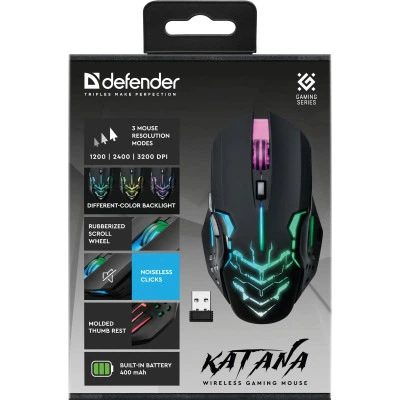 Мышка Defender Katana GM-511 LED Wireless Black (52511) - зображення 5