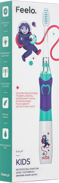 Szczoteczka soniczna dla dzieci 3-6 lat Feelo Kids - obraz 3
