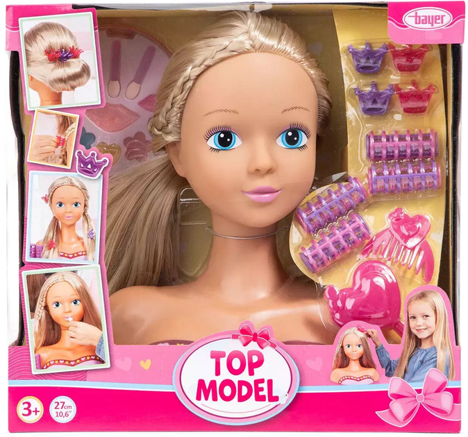 Лялька-манекен Bayer Design Top Model Make Up Head 27 см (90012AG) (4003336410488) - зображення 1