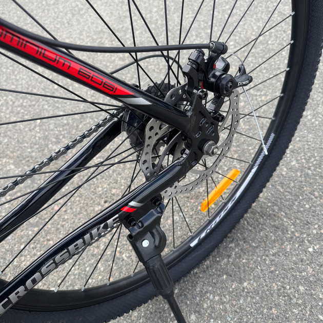 Велосипед CrossBike 27,5" Everest 2022 Рама-19,5" Чорно-червоний - зображення 9