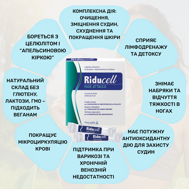 Харчова добавка для покращення мікроциркуляції Riducell Фаза атаки, 30 стіків по 10 мл - зображення 3