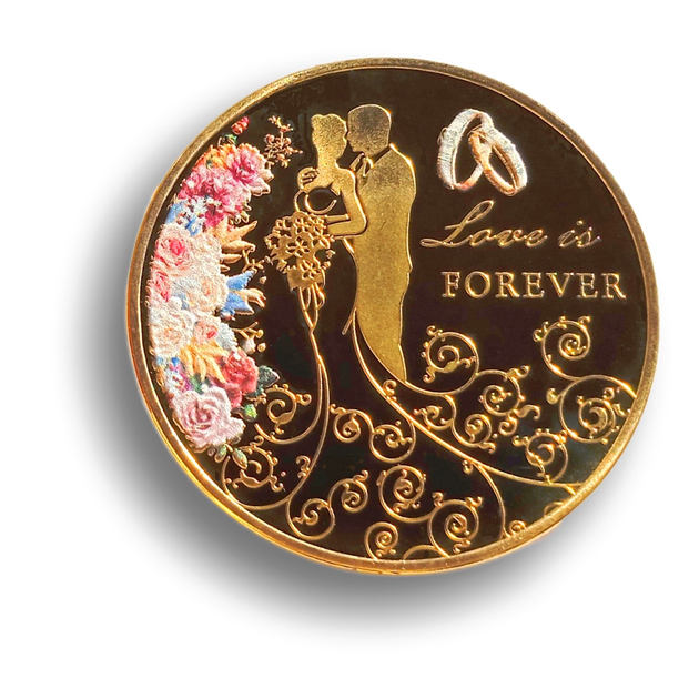 Монета для влюбленных Love Forever Gld в подарочном мешочке - Фото 3 Монета для влюбленных Love Forever Gld в подарочном мешочке - изображение 3