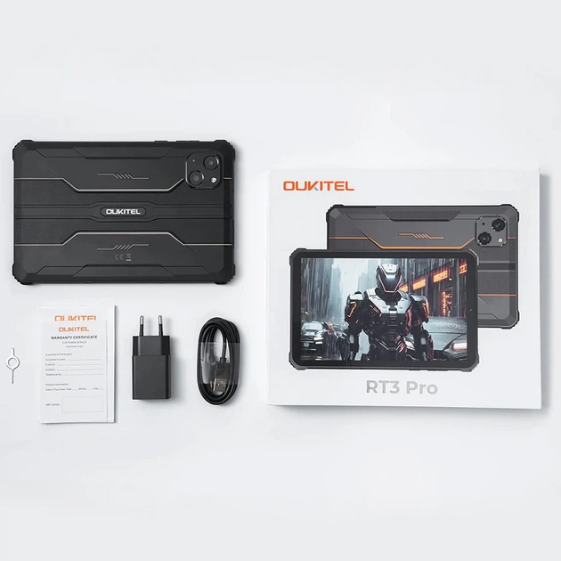 Планшет Oukitel RT3pro 8 HD / 4GB/128GB / G81 / 5150mAh / 16+8Мп / IP69K / LTE чорний 308266 - Фото 9 Планшет Oukitel RT3pro 8 HD / 4GB/128GB / G81 / 5150mAh / 16+8Мп / IP69K / LTE чорний 308266 - изображение 9