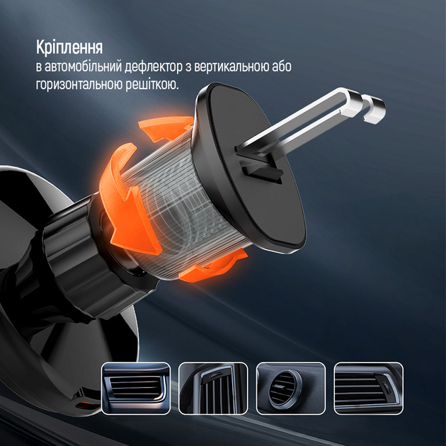 Зарядне бездротове пристрій СolorWay MagSafe 360° Air Vent 15W Black (CW-CHMW042Q-BK) 294973 - зображення 10