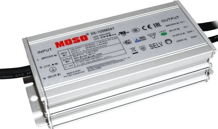 Zasilacz stałoprądowy Moso X6-105M041 PSU 105W: 0.35-3.5 A/20-41 V (5902135153246) - obraz 1