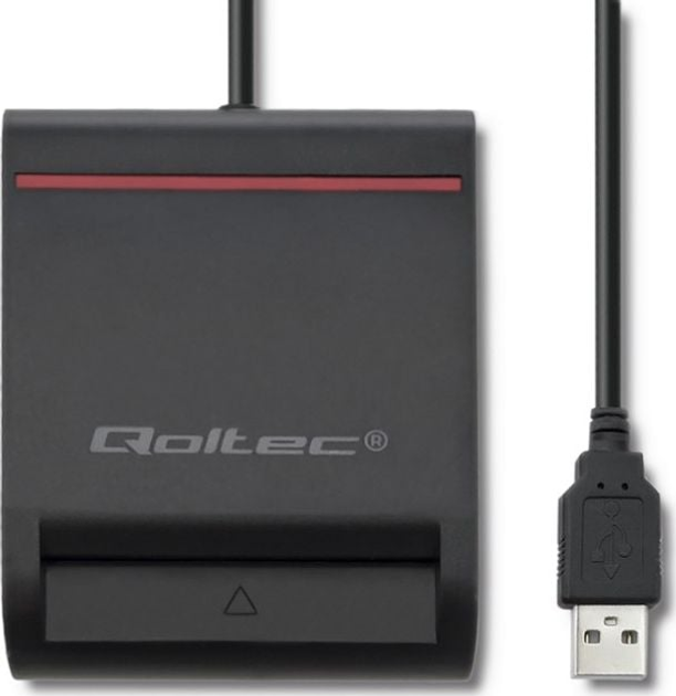 Skaner Qoltec SCR-0642 dla smart-ID kartek USB 2.0/Type-C (5901878506425) - obraz 2