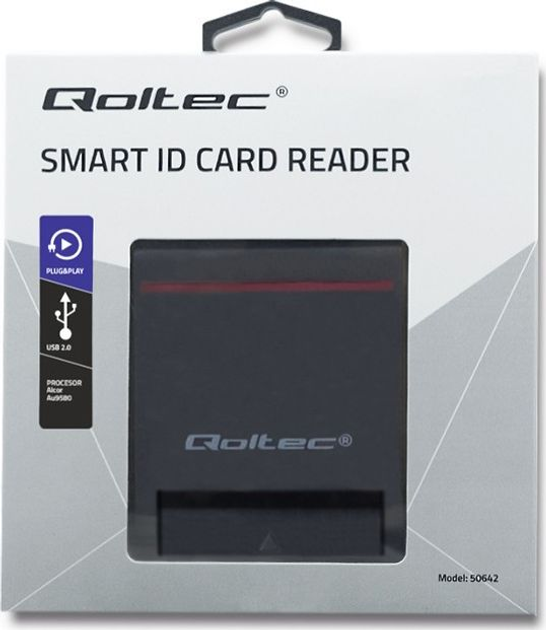 Skaner Qoltec SCR-0642 dla smart-ID kartek USB 2.0/Type-C (5901878506425) - obraz 5