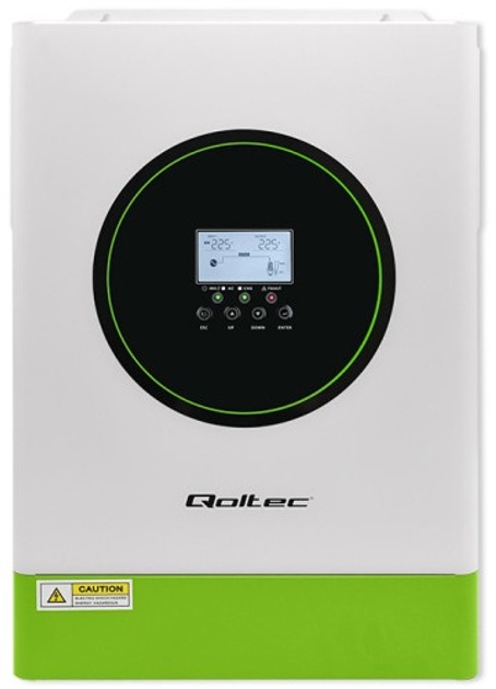 Гібридний інвертор Qoltec 6.2 kW 120A 48V MPPT BMS Sinus Wi-Fi option (5901878538662) - зображення 1