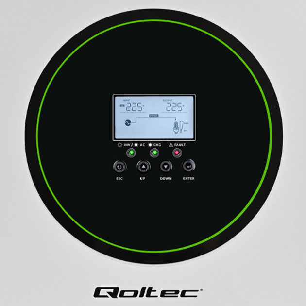 Гібридний інвертор Qoltec 6.2 kW 120A 48V MPPT BMS Sinus Wi-Fi option (5901878538662) - зображення 9