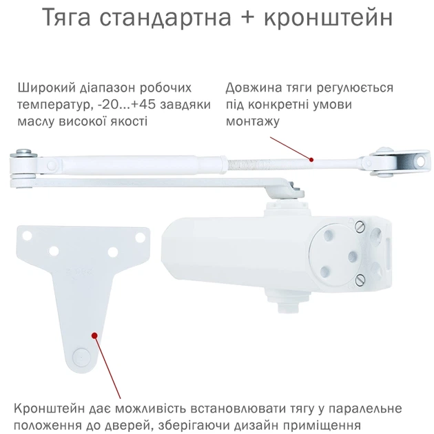 Доводчик RYOBI D-2055V GLOSSY_WHITE BC UNIV_ARM - изображение 2