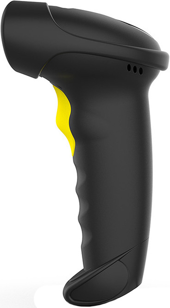 Skaner kodów kreskowych Qoltec Wireless Laser 1D 2D USB Bluetooth Black-Yellow (5901878508801) - obraz 5