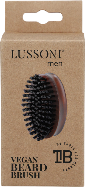 Щітка для бороди Lussoni Men з веганським ворсом овальна (5903018920443) - зображення 3