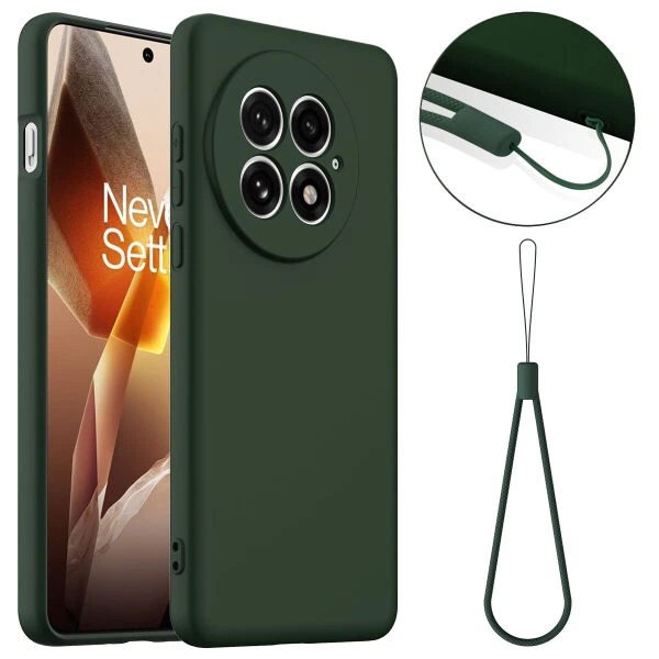 Защитный чехол Deexe Silicone Case with MagSafe для OnePlus 13 - Dark Green - изображение 2