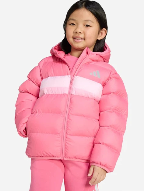 Детская демисезонная куртка для девочки Adidas JW2454 116 см Pink Fusion (4068808381871) - Фото 2 Детская демисезонная куртка для девочки Adidas JW2454 116 см Pink Fusion (4068808381871) - изображение 2