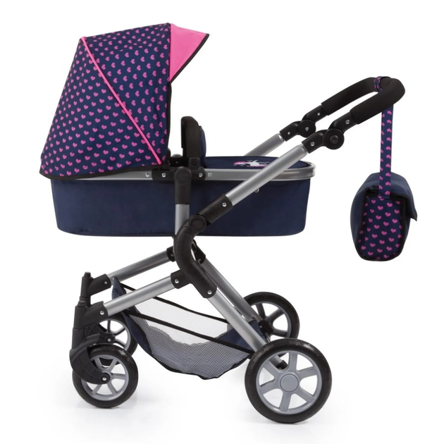 Wózek dla lalki Bayer Design City Neo 18154AA Granatowo-różowy (4003336181548) - obraz 2