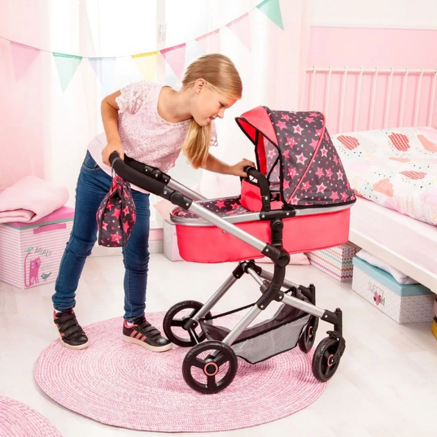 Wózek dla lalki Bayer Design Combi Neo Vario 18405AA Czerwony (4003336184051) - obraz 13