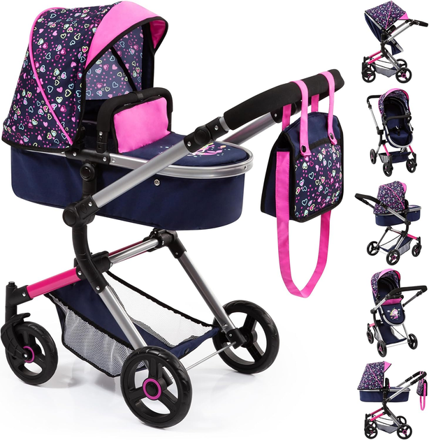 Wózek dla lalki Bayer Design Combi Neo Vario 18417AA Granatowy (4003336184174) - obraz 12