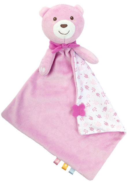 Kocyk-przytulanka Chicco Maxi Doudou Pluszowy miś 47x40 cm Różowy (8058664177493) - obraz 4
