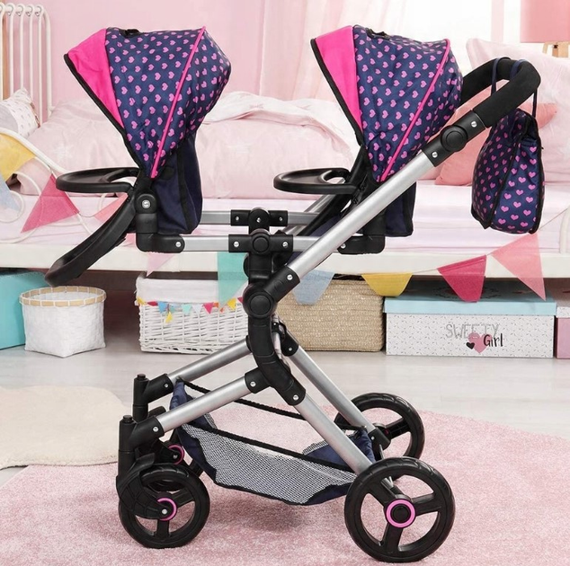 Wózek dla lalki Bayer Design Twin Neo Blizniaczy 26254AA Granatowy (4003336262544) - obraz 10