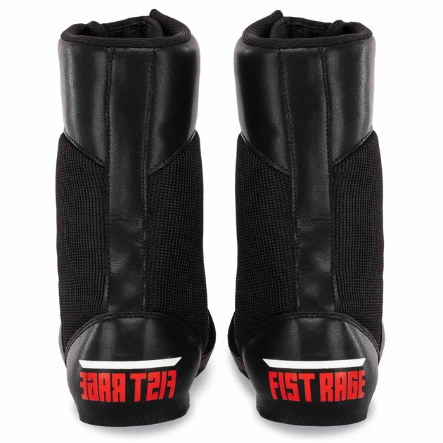 Боксерки шкіряні чорні для тренувань та змагань Fistrage Fight Gear 4543 розмір 41 Black - зображення 5