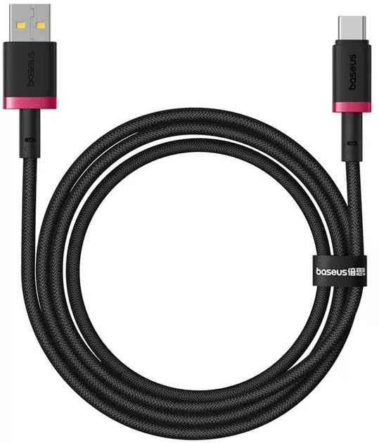 Кабель Baseus Dura Series Cable USB to Type-C 60W 2m P10377802U01-03 Black-Red - Фото 3 Кабель Baseus Dura Series Cable USB to Type-C 60W 2m P10377802U01-03 Black-Red - зображення 3