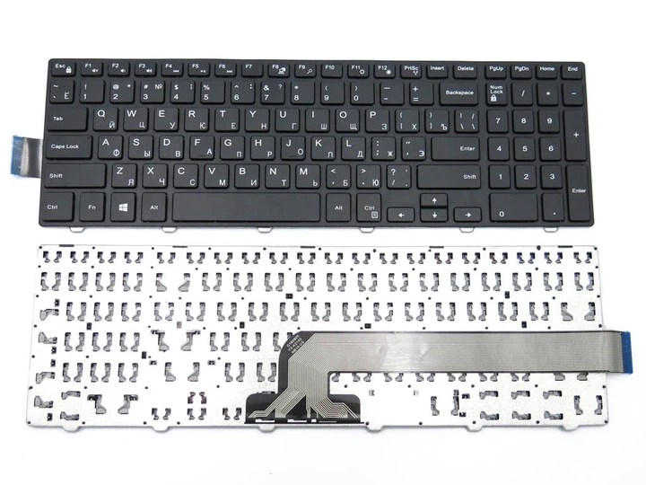Клавиатура для Dell Inspiron 3541 3542 3546 3551 3552 3558 3543 3550 3560 5542 (RU Black с рамкой) (63716) - Фото 1 Клавиатура для Dell Inspiron 3541 3542 3546 3551 3552 3558 3543 3550 3560 5542 (RU Black с рамкой) (63716) - изображение 1