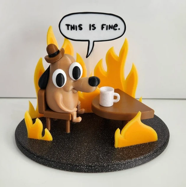 Фігурка Мем This is Fine Dog, Все добре, Собака у вогні. Aivory - изображение 2
