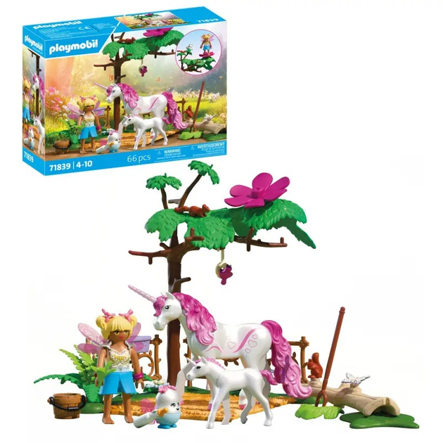 Zestaw zabawek dla dzieci Playmobil Magiczna stajnia jednorożców dla mamy i źrebaka 71839 (4008789718396) - obraz 2