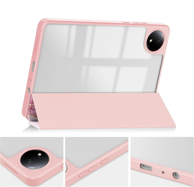 Чохол-книжка BeCover Soft Edge TPU для Xiaomi Redmi Pad SE 8.7 Рожевий Marble (712576) - изображение 4