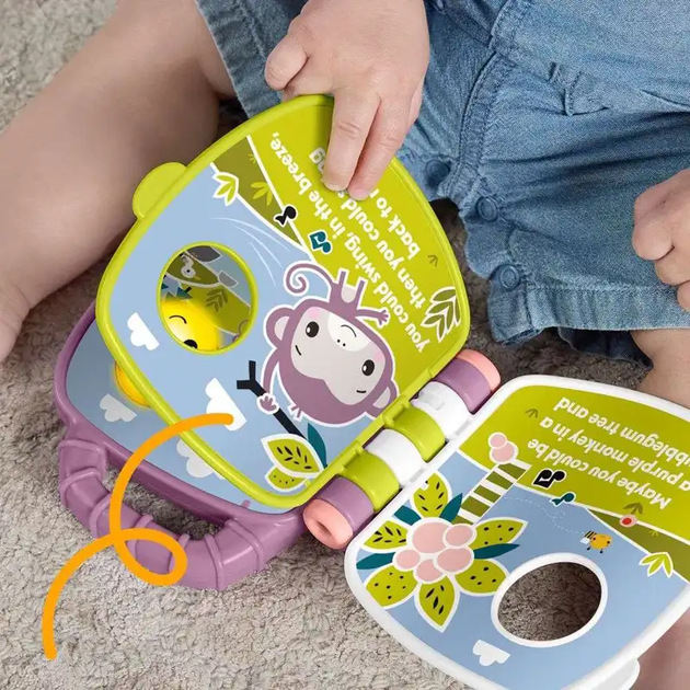 Zabawka Fisher Price JFN07 Muzyczna książka Mała małpka (194735301812) - obraz 3