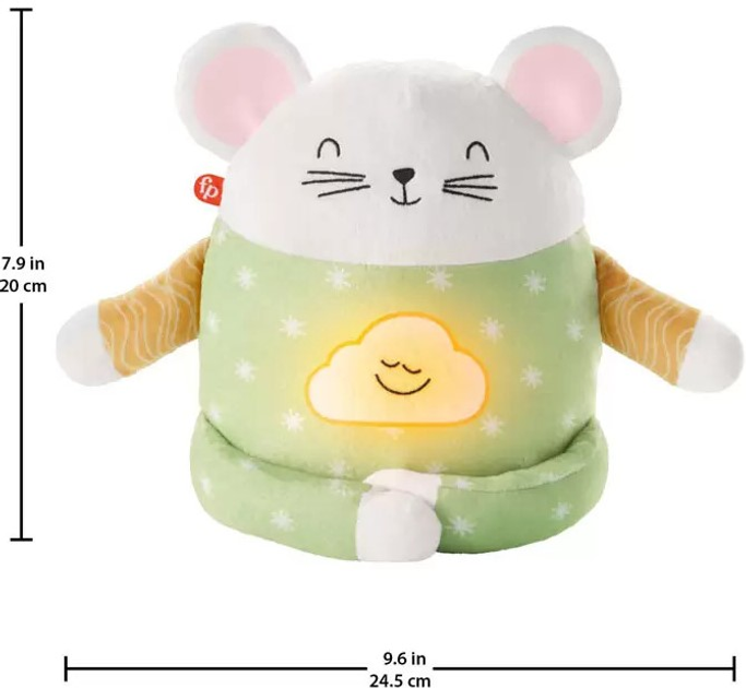Zabawka Fisher Price HHH45 Myszka do spania interaktywna gadająca po grecku (194735067633) - obraz 3