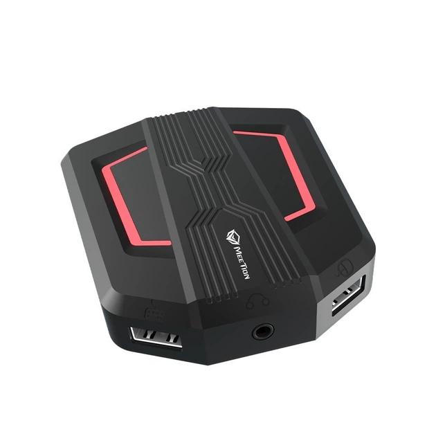 Игровой HUB адаптер MeeTion MT-AP015 Gaming Keyboard And Mouse LED для PS3, PS4, N-Switch, X-ONE, X-360 Black - Фото 4 Игровой HUB адаптер MeeTion MT-AP015 Gaming Keyboard And Mouse LED для PS3, PS4, N-Switch, X-ONE, X-360 Black - изображение 4